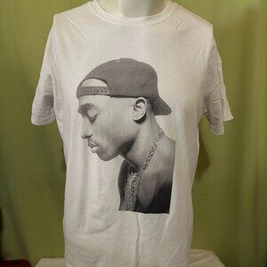 Abercrombie & Fitch Tupac Shakur 2Pac Makaveli 2Pacalypse Now Men's White T-shir